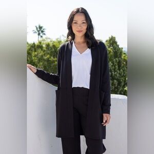 Zest Organics Women's Black Open-Front Jacket